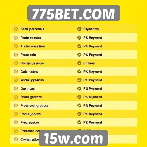 Métodos de pagamento disponíveis no 775BET.COM